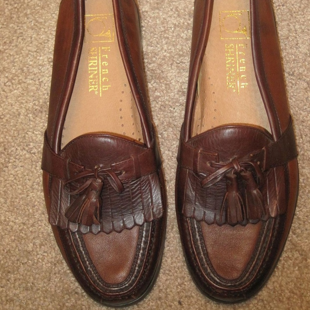 French Shriner Boca Sz 11 M Brown Loafer Men Shoes